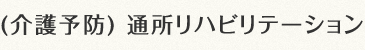 (介護予防)通所リハビリテーション